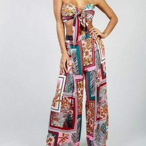 Gigi Tropical Print 2-Piece Pant Set